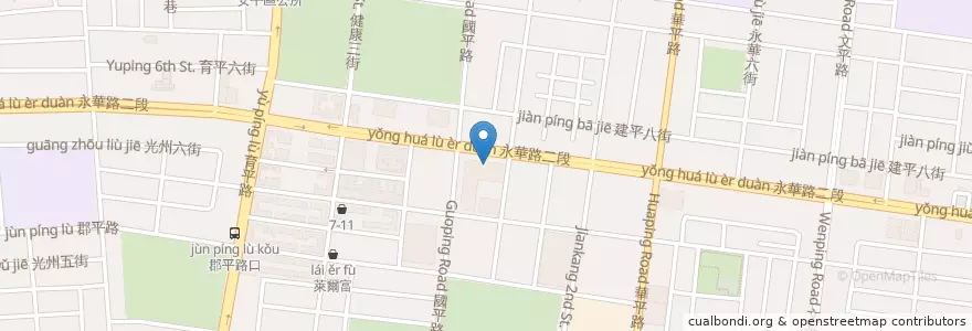 Mapa de ubicacion de 夢東籬永華店 en 타이완, 타이난 시, 안핑 구.