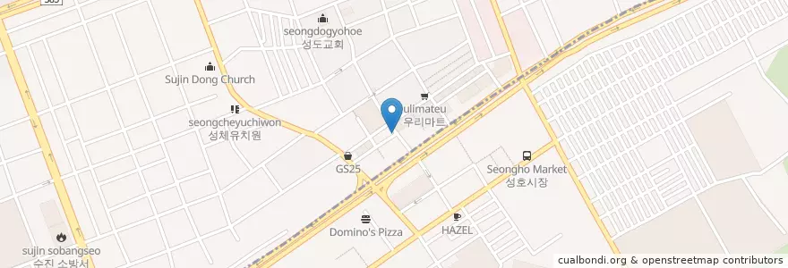 Mapa de ubicacion de 기사식당 en Corea Del Sur, Gyeonggi, 중원구.
