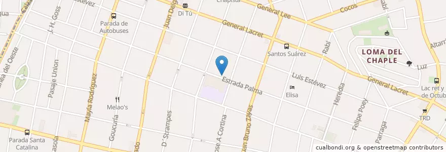 Mapa de ubicacion de Centro de Urgencia Policlinico Luis Pasteur en 쿠바, La Habana, Diez De Octubre.