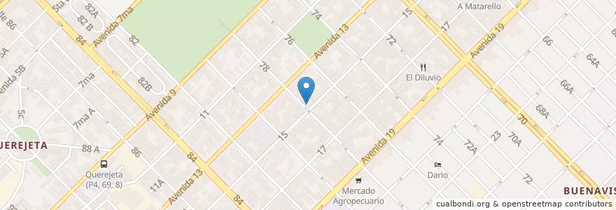 Mapa de ubicacion de Bodega en 쿠바, La Habana, Playa.