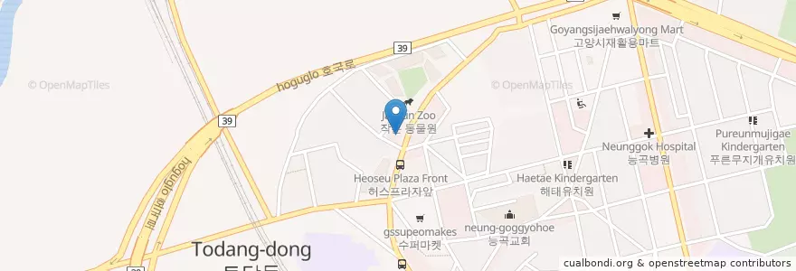 Mapa de ubicacion de 너구리 en Corea Del Sur, Gyeonggi, 고양시, 덕양구.
