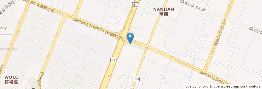 Mapa de ubicacion de 阿隆師漁港海鮮館 en Taiwan, Taichung, Wuqi District.