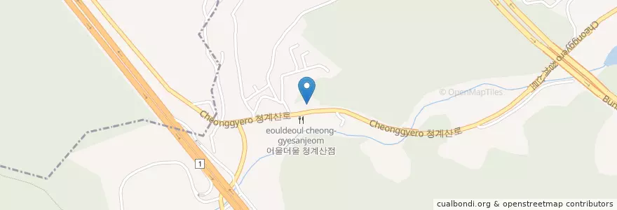 Mapa de ubicacion de 해물뽕잎칼국수 en Korea Selatan, Gyeonggi, 수정구.