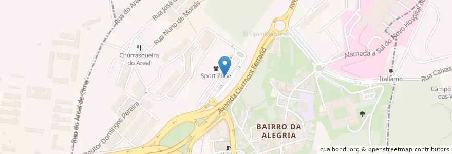 Mapa de ubicacion de Telepizza en 葡萄牙, 北部大區, Braga, Cávado, Braga, São Vítor.