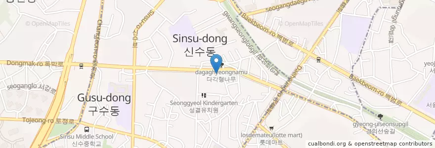 Mapa de ubicacion de 성원아파트정자 en 大韓民国, ソウル, 麻浦区.