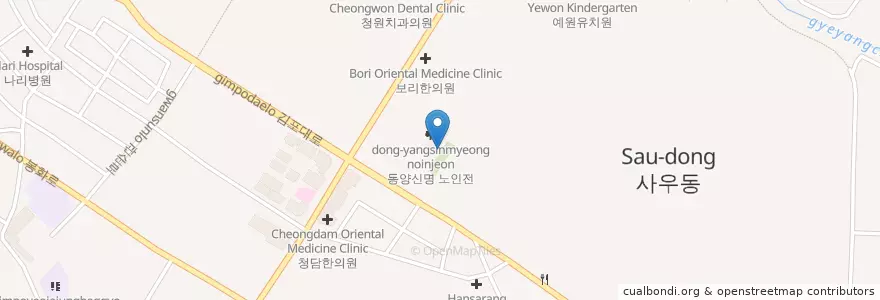 Mapa de ubicacion de 동양신명 자전거 거치대 en كوريا الجنوبية, 경기도, 김포시.