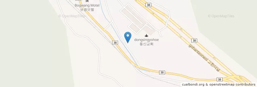 Mapa de ubicacion de 고한중앙교회 en Korea Selatan, Gangwon, 정선군.