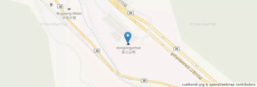Mapa de ubicacion de 동신교회 en Corea Del Sud, Gangwon, 정선군.