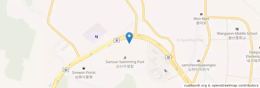 Mapa de ubicacion de 온누리 성주약국 en Südkorea, Daegu, Dalseong-Gun, Dasa-Eup.