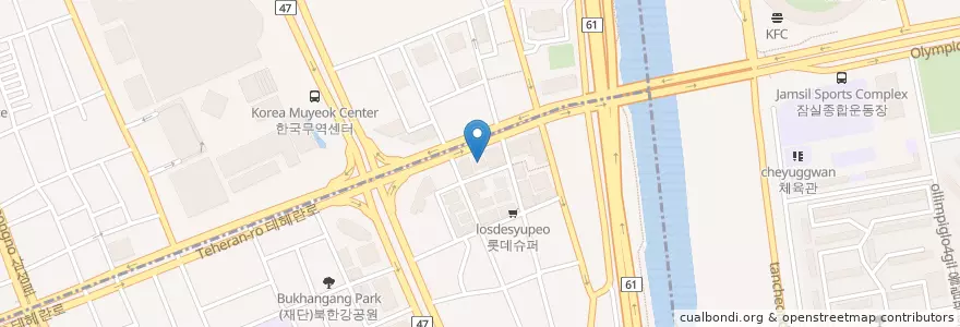 Mapa de ubicacion de W카페 en Corea Del Sud, Seul, 강남구, 대치동, 대치2동.