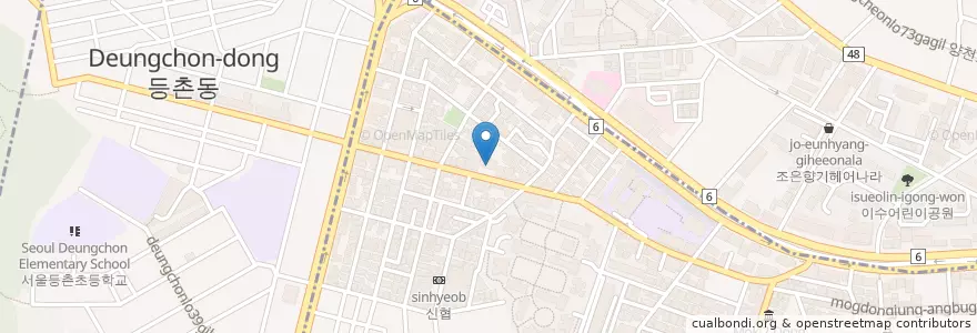 Mapa de ubicacion de KB국민은행 en Güney Kore, Seul, 양천구, 목3동.