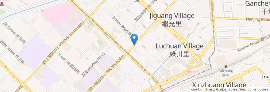 Mapa de ubicacion de Soul en تایوان, تایچونگ, 中區.
