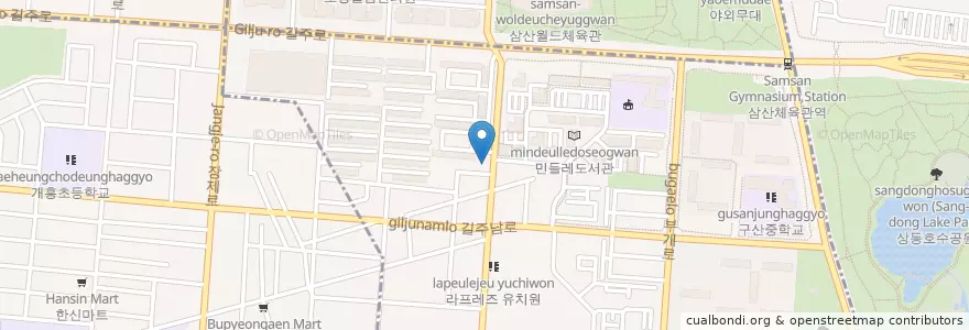 Mapa de ubicacion de 튼튼유치원 en Corée Du Sud, Inchon, 부평구, 부개동.