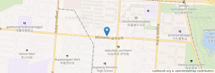 Mapa de ubicacion de 소야소 en 대한민국, 인천, 부평구, 부개동.