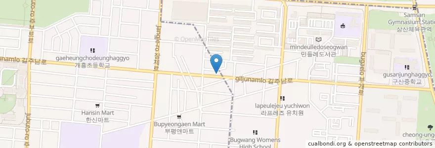 Mapa de ubicacion de 자갈마당 en Zuid-Korea, 인천, 부평구, 부개동.