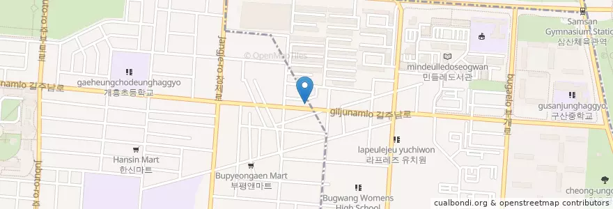 Mapa de ubicacion de 돈치킨 en 韩国/南韓, 仁川廣域市, 富平區, 부개동.