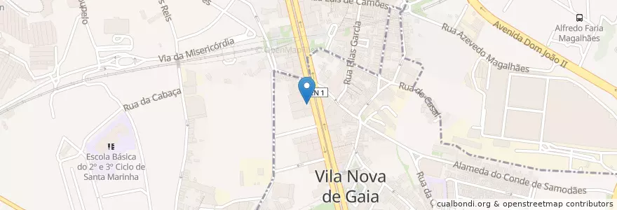 Mapa de ubicacion de Montepio - Agência de General Torres en Portugal, Norte, Área Metropolitana Do Porto, Porto, Vila Nova De Gaia, Santa Marinha E São Pedro Da Afurada.