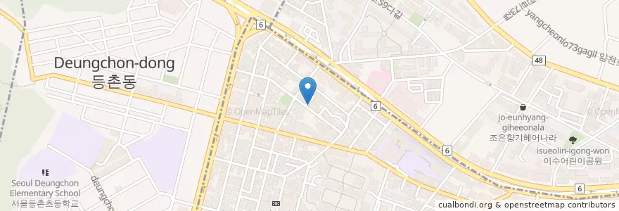 Mapa de ubicacion de 동막골 en 대한민국, 서울, 양천구, 목3동.