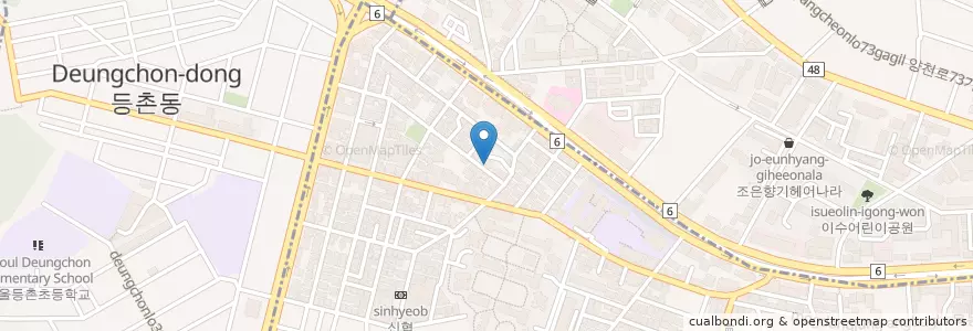 Mapa de ubicacion de 이용성국수 en 대한민국, 서울, 양천구, 목3동.
