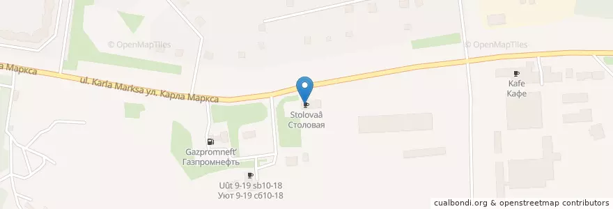 Mapa de ubicacion de Столовая en Russie, District Fédéral Du Nord-Ouest, Oblast De Léningrad, Тихвинский Район, Тихвинское Городское Поселение.