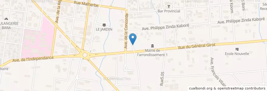 Mapa de ubicacion de École Française André Malraux en Burkina Faso, Obere-Becken, Houet.