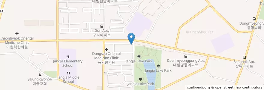 Mapa de ubicacion de McDonald's en 대한민국, 경기도, 구리시.