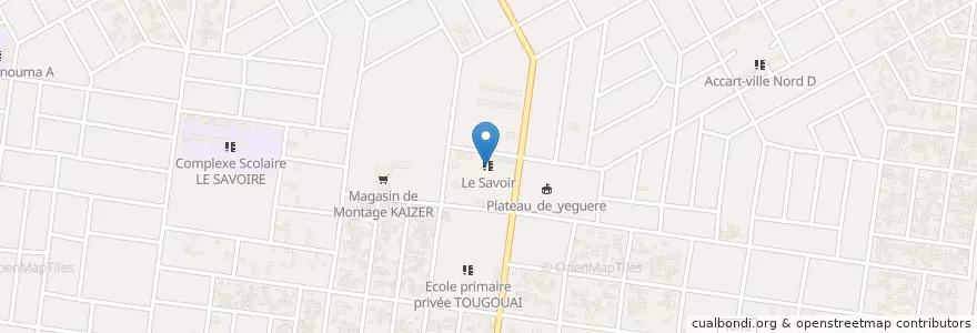 Mapa de ubicacion de Le Savoir en Burkina Faso, Hauts-Bassins, Houet.