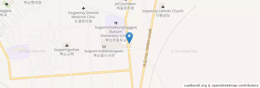 Mapa de ubicacion de 칠곡북삼우체국 en Korea Selatan, Gyeongsang Utara, 칠곡군.