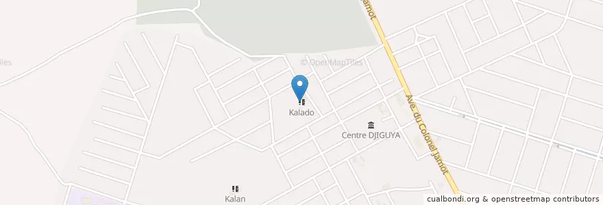 Mapa de ubicacion de Kalado en Буркина-Фасо, Верхние Бассейны, Уэ.
