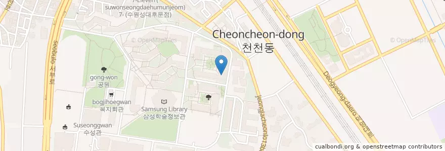 Mapa de ubicacion de 공대식당 en 대한민국, 경기도, 수원시, 장안구.