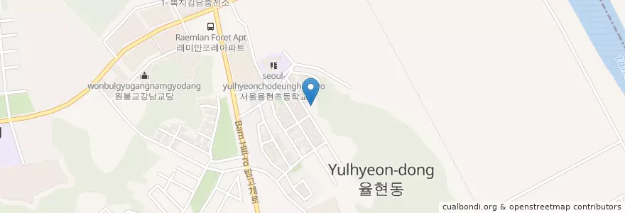 Mapa de ubicacion de 덕암사 en Республика Корея, Сеул, 강남구, 세곡동.