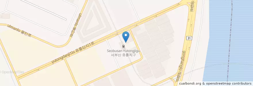 Mapa de ubicacion de Shinhan Bank en Südkorea, Busan, Gangseo-Gu, Daejeo-Dong.