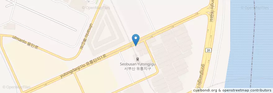 Mapa de ubicacion de Kyungnam BANK en كوريا الجنوبية, بسان, 강서구, 대저동.