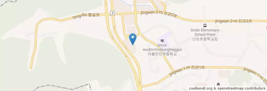 Mapa de ubicacion de 스프링그린 en 대한민국, 서울, 은평구, 진관동.