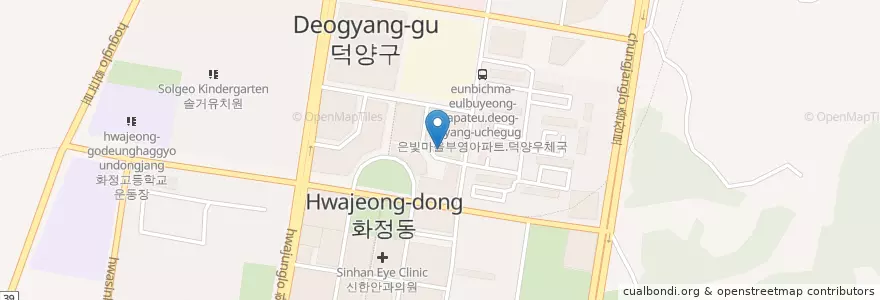 Mapa de ubicacion de 화정갈비 en 대한민국, 경기도, 고양시, 덕양구.