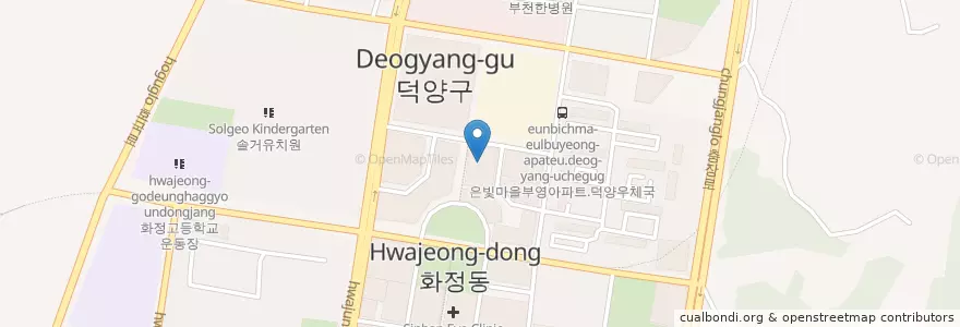 Mapa de ubicacion de 김밥천국 en Corea Del Sur, Gyeonggi, 고양시, 덕양구.