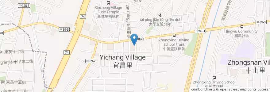 Mapa de ubicacion de 鹿港蚵仔煎 en Taiwan, Taichung, 太平區.