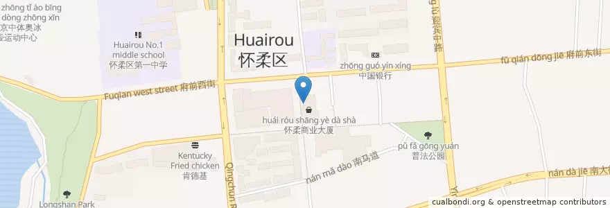 Mapa de ubicacion de 嘉和一品 en Chine, Pékin, Hebei, 怀柔区 / Huairou.