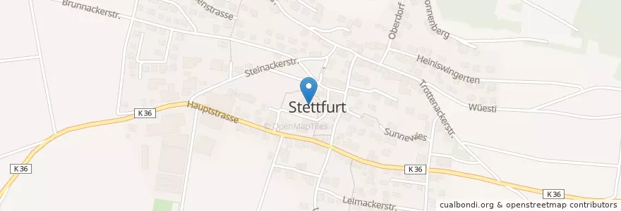 Mapa de ubicacion de Mehrzweckhalle en سويسرا, Thurgau, Bezirk Frauenfeld, Stettfurt.
