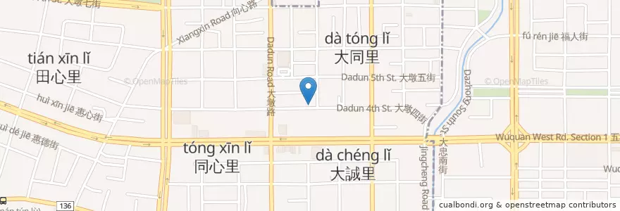 Mapa de ubicacion de 玩One Pizza en 臺灣, 臺中市, 南屯區.