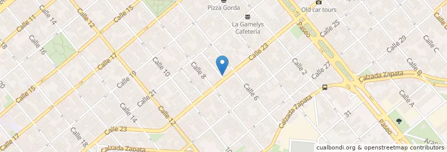 Mapa de ubicacion de Cajero automático en Cuba, La Habana, Plaza De La Revolución.