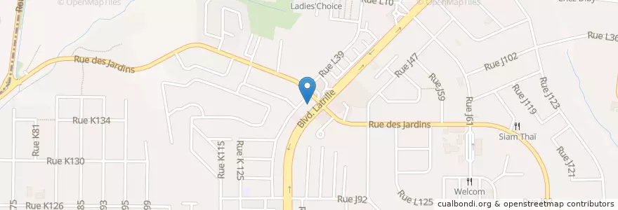 Mapa de ubicacion de Banque Atlantique en 科特迪瓦, 阿比让, Cocody.