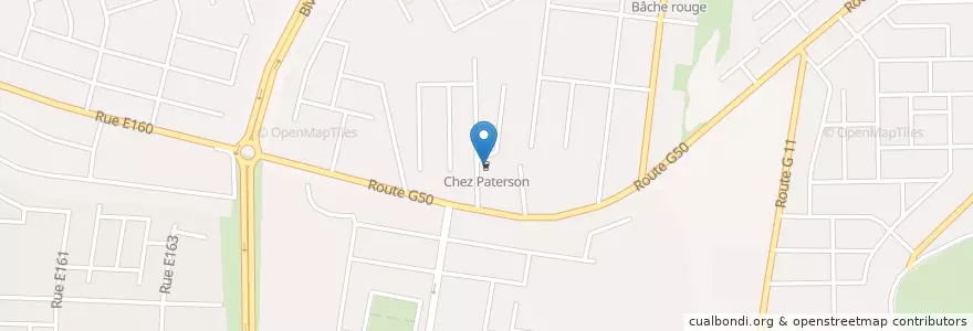 Mapa de ubicacion de Chez Paterson en Costa De Marfil, Abiyán, Cocody.