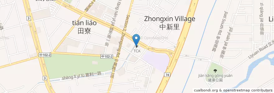 Mapa de ubicacion de TCA en Тайвань, Тайчжун, 大里區.