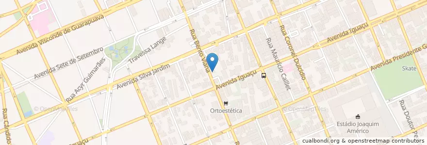 Mapa de ubicacion de Cantinho do Céu en Бразилия, Южный Регион, Парана, Região Geográfica Intermediária De Curitiba, Região Metropolitana De Curitiba, Microrregião De Curitiba, Куритиба.