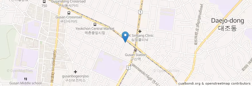 Mapa de ubicacion de 피자헛 구산2호점 en Республика Корея, Сеул, 은평구, 구산동.
