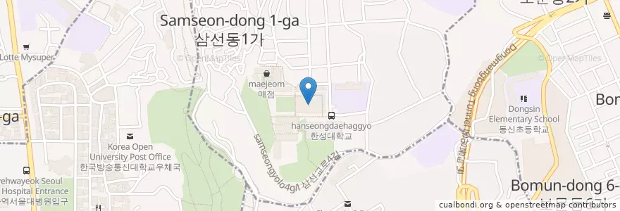 Mapa de ubicacion de 그라지아 en Südkorea, Seoul, 성북구.