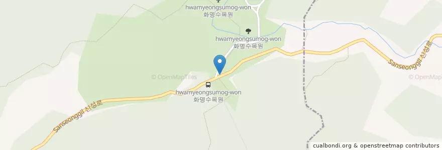 Mapa de ubicacion de 화명수목원 en 大韓民国, 釜山, 北区.
