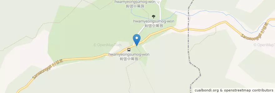 Mapa de ubicacion de 화명수목원 en Coreia Do Sul, Busan, 북구.