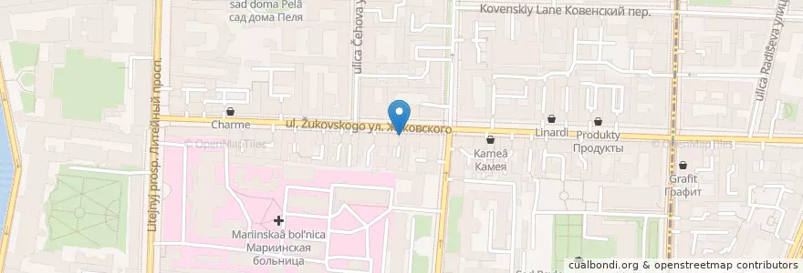 Mapa de ubicacion de Bez Uma en Russland, Föderationskreis Nordwest, Oblast Leningrad, Sankt Petersburg, Центральный Район, Литейный Округ.